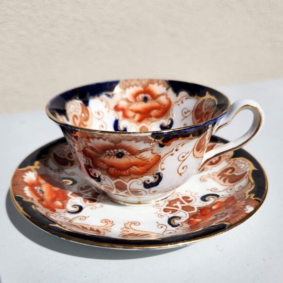 Alfred B Pearce & Co Antique English Bone China Tea Cup Saucer Set Vintage Plate - Picture 10 of 16